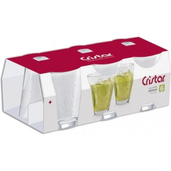 Vasos Caribe Cristar 0683CL6