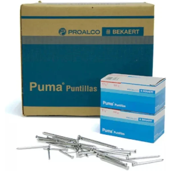 Puntilla Puma con Cabeza 1 1/2" x 20 Kg (cajetilla 400 Gr) Proalco