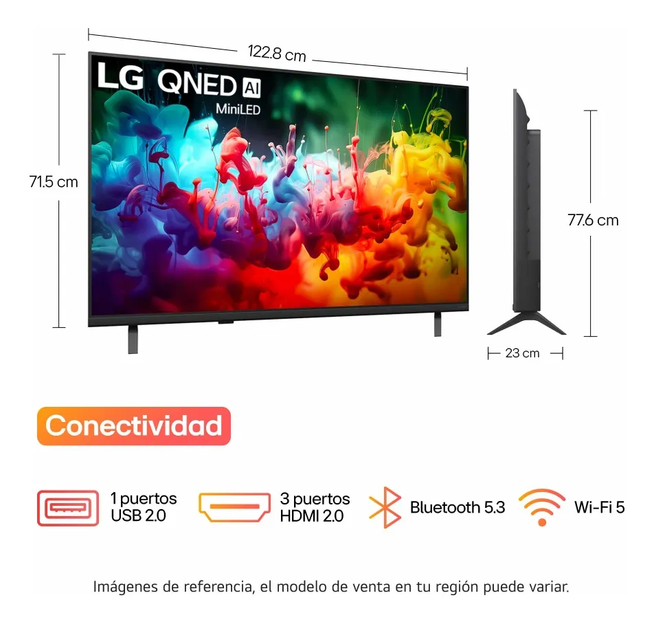 TV LG 55" 4K-UHD QNED MIMI LED SMART TV WEB CON IA 55QNED70BSA - Image 2