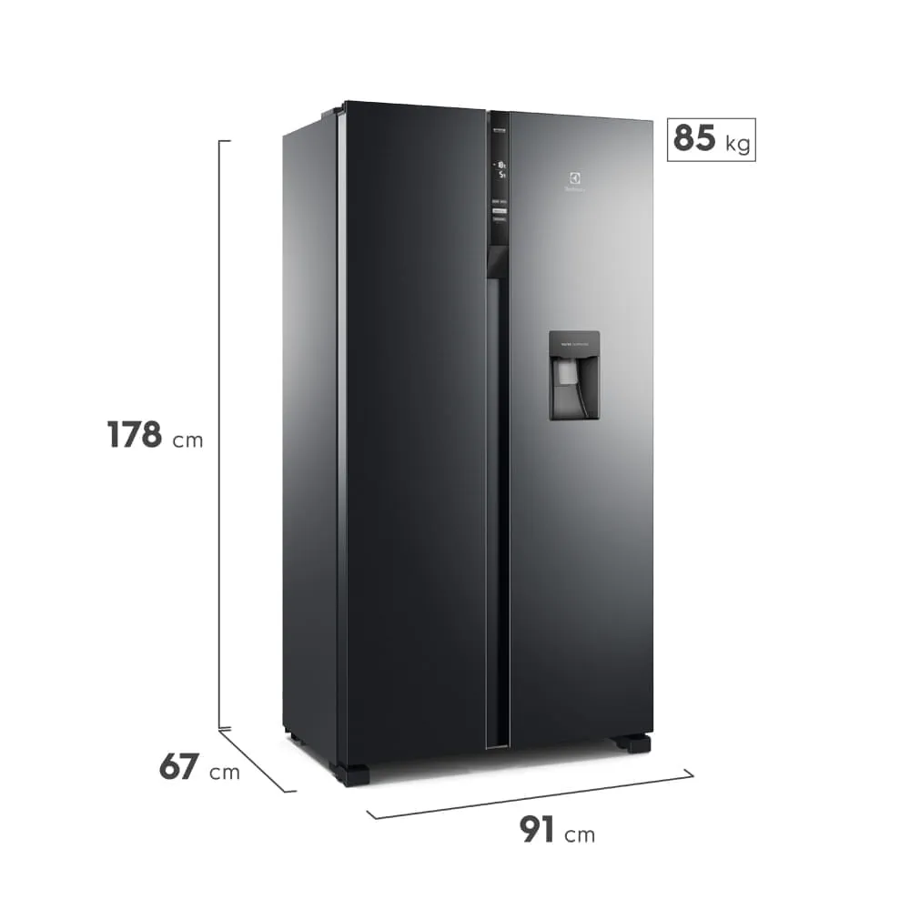 Nevecón Electrolux No frost 528L Inverter AutoSense Dispensador Agua Negro ERSA53K3HVB - Image 3