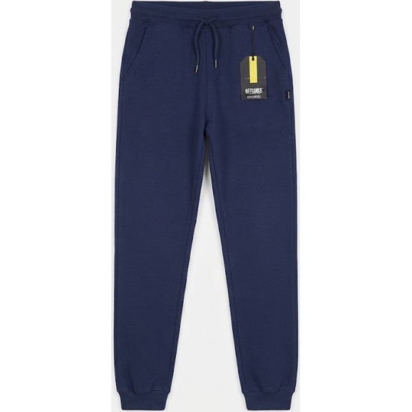 SUDADERA EN TEJIDO DE PUNTO AZUL Y CAQUI