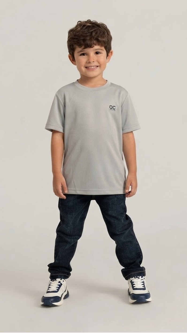 CAMISETA MANGA CORTA DEPORTIVA GRIS - Image 2